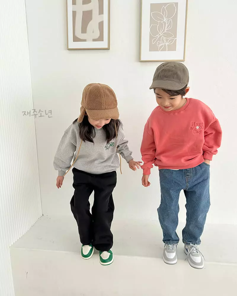 Witty Boy - Korean Children Fashion - #kidsshorts - Good Day Sweatshirt - 3