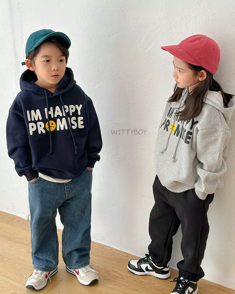 Witty Boy - Korean Children Fashion - #kidsshorts - Happy Hoody - 3