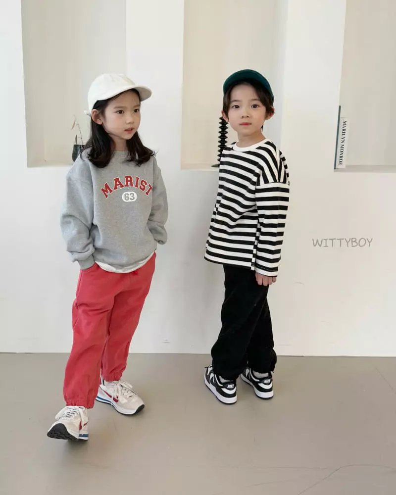 Witty Boy - Korean Children Fashion - #kidsstore - Marie Stripes Sweatshirt - 12