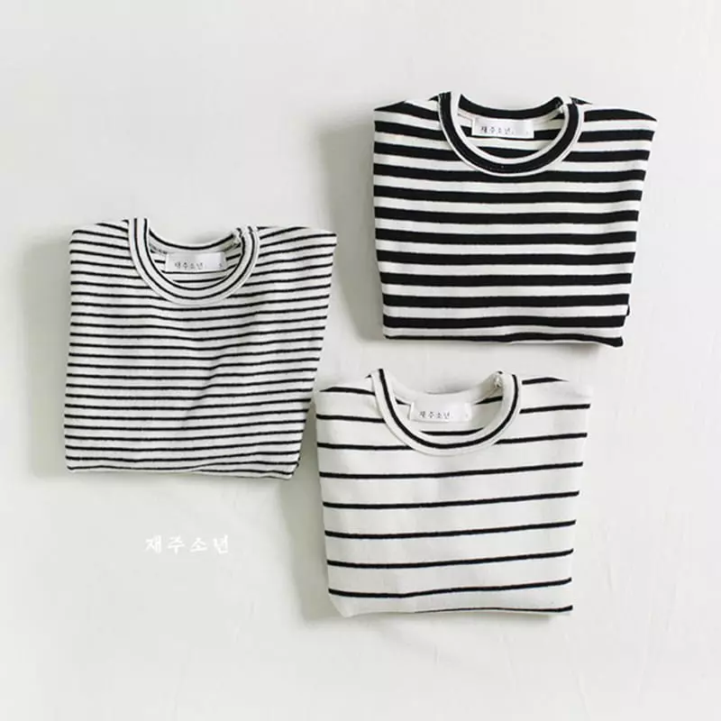 Witty Boy - Korean Children Fashion - #kidzfashiontrend - Multi Stripes Tee - 9