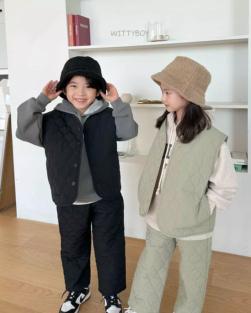 Witty Boy - Korean Children Fashion - #kidzfashiontrend - Pom Pom Quilting Vest - 7