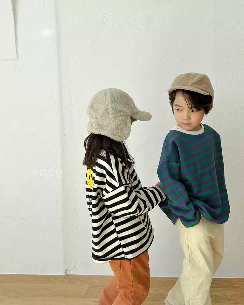 Witty Boy - Korean Children Fashion - #littlefashionista - Lucky Stripes Tee - 3
