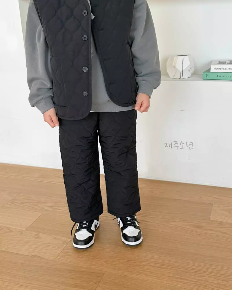 Witty Boy - Korean Children Fashion - #littlefashionista - Pom Quilting Pants - 8