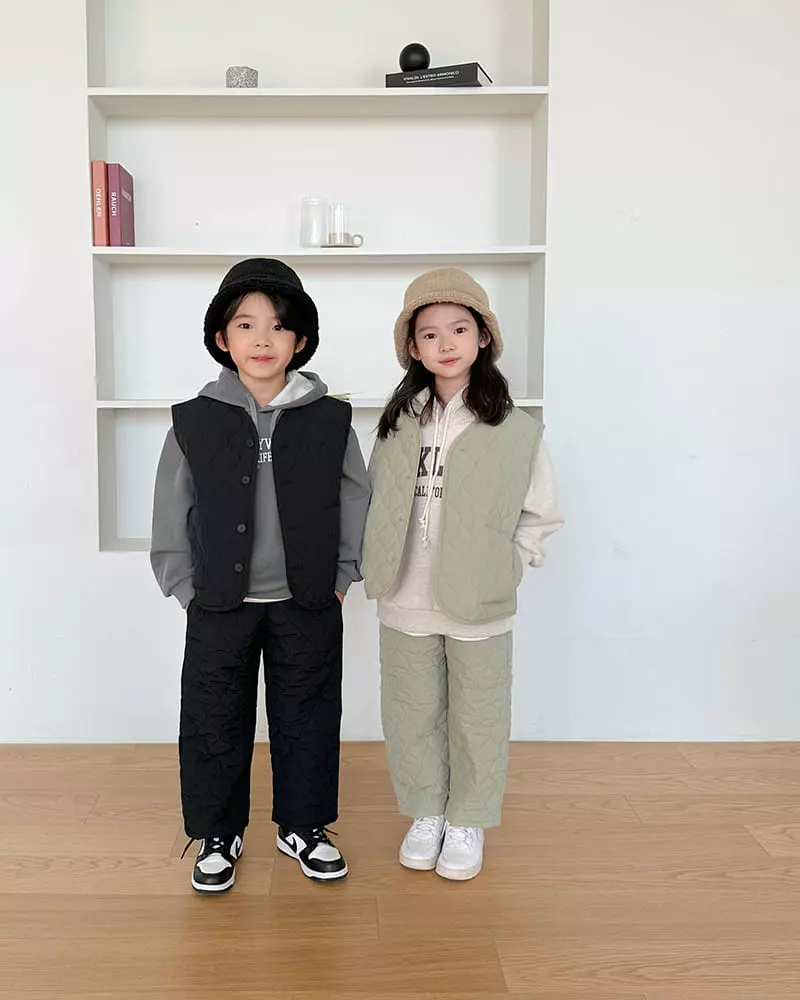 Witty Boy - Korean Children Fashion - #magicofchildhood - Pom Pom Quilting Vest - 10
