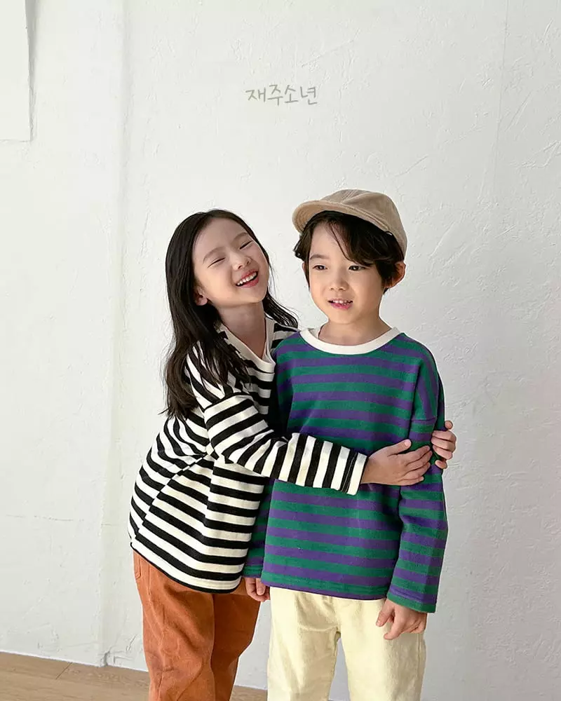 Witty Boy - Korean Children Fashion - #minifashionista - Lucky Stripes Tee - 5