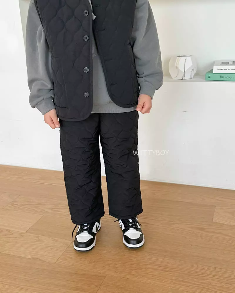 Witty Boy - Korean Children Fashion - #minifashionista - Pom Pom Quilting Vest - 11