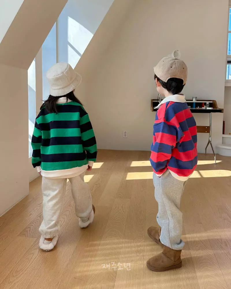 Witty Boy - Korean Children Fashion - #prettylittlegirls - Joy Stripes SWEatshirt - 5