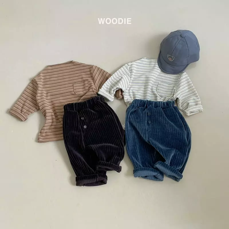 Woodie - Korean Baby Fashion - #babyboutique - Warm Rib Pants - 9