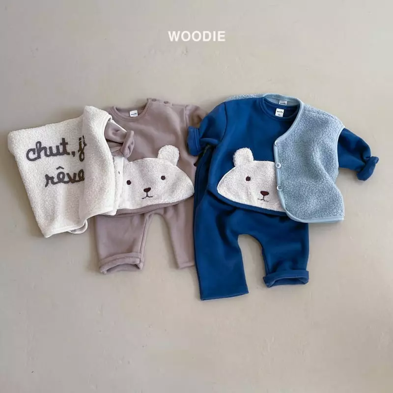 Woodie - Korean Baby Fashion - #babyboutiqueclothing - Winny Bear Top Bottom Set - 6