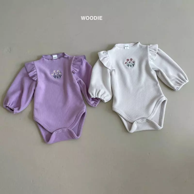 Woodie - Korean Baby Fashion - #babyclothing - Mini Rose Bodysuit - 5
