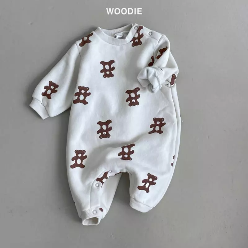 Woodie - Korean Baby Fashion - #babyclothing - Berry Bear Bodysuit - 2