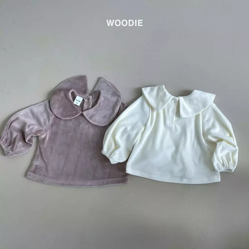 Woodie - Korean Baby Fashion - #babyclothing - Veloure Collar Tee