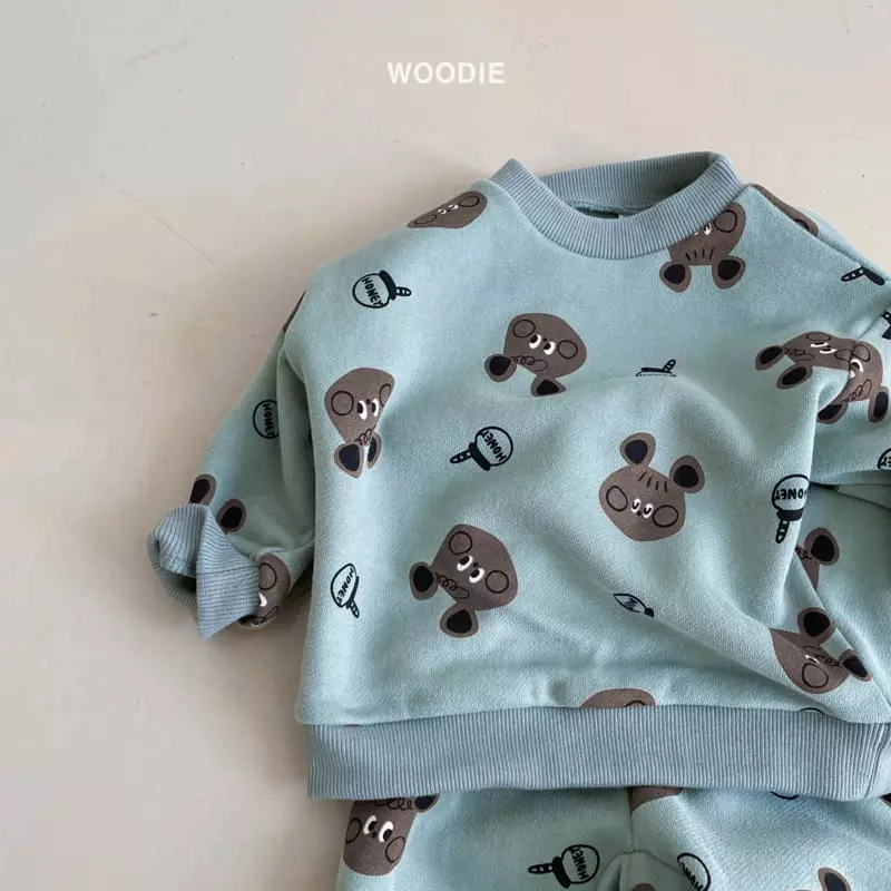 Woodie - Korean Baby Fashion - #babyclothing - Squirrel Top Bottom Set - 6