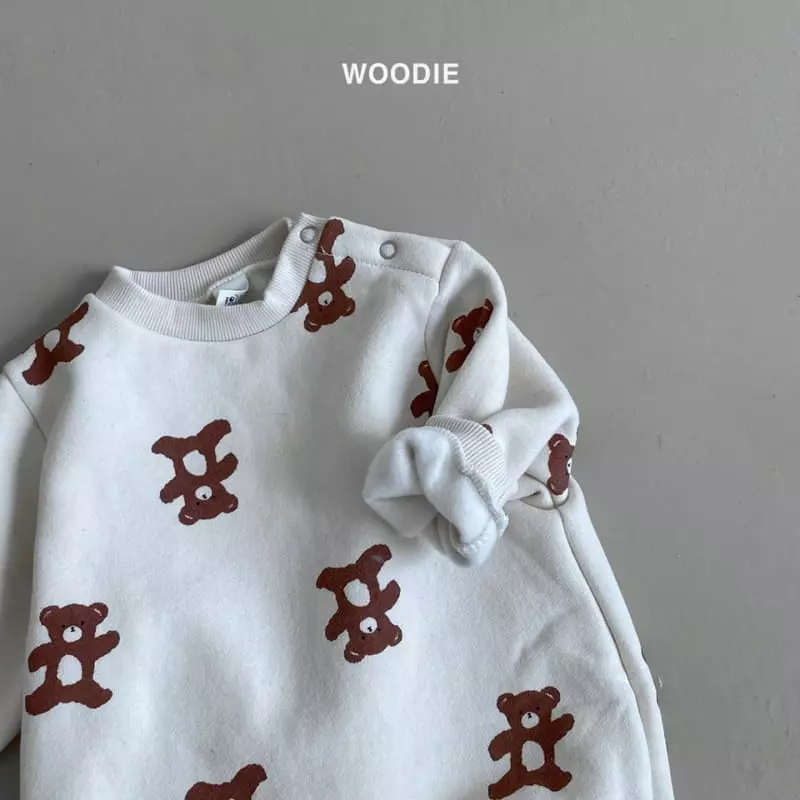 Woodie - Korean Baby Fashion - #babyfashion - Berry Bear Bodysuit - 3