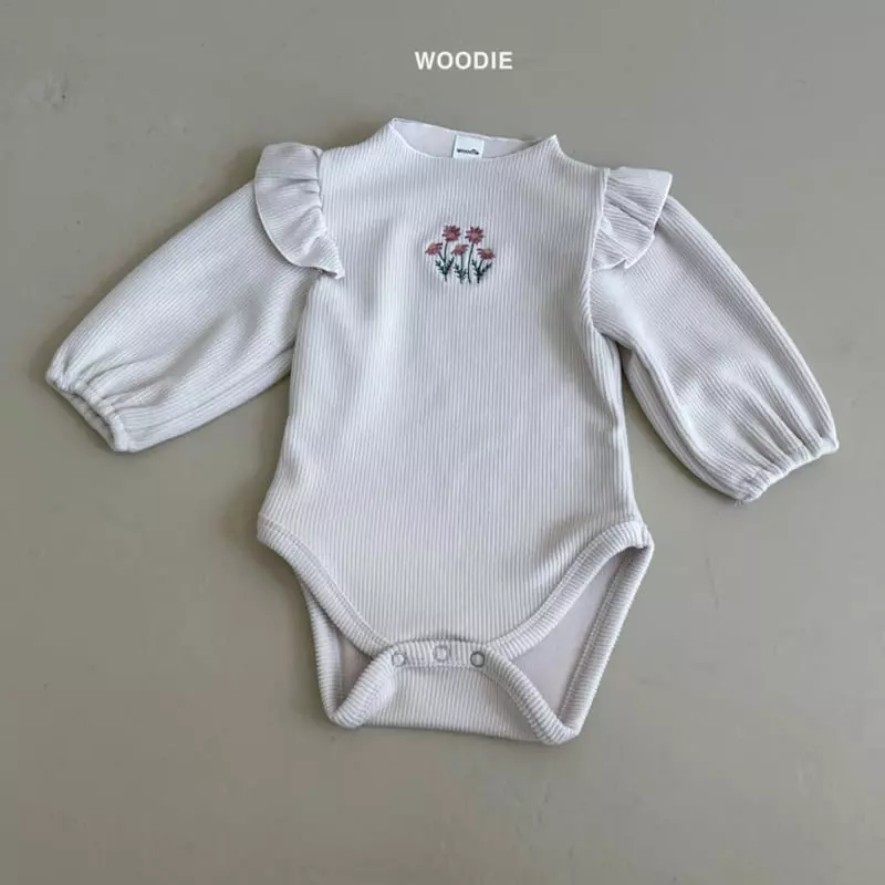 Woodie - Korean Baby Fashion - #babyfever - Mini Rose Bodysuit - 7