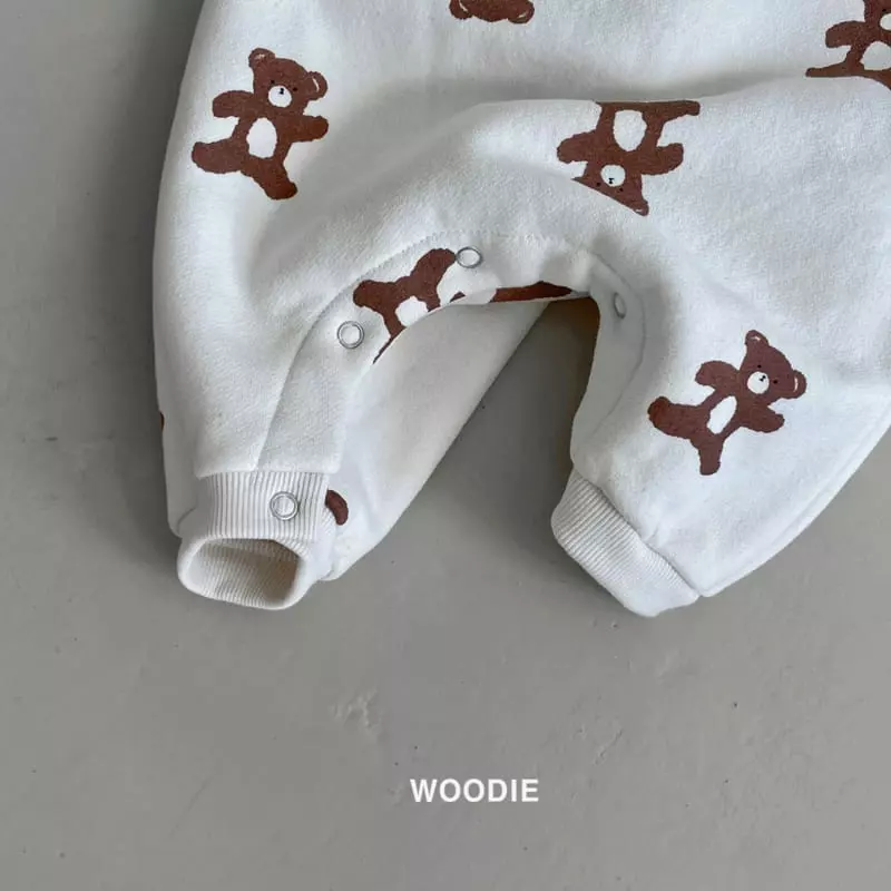 Woodie - Korean Baby Fashion - #babyfashion - Berry Bear Bodysuit - 4