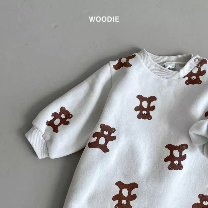 Woodie - Korean Baby Fashion - #babygirlfashion - Berry Bear Bodysuit - 5