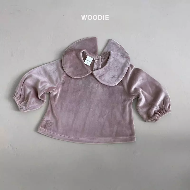 Woodie - Korean Baby Fashion - #babyootd - Veloure Collar Tee - 7