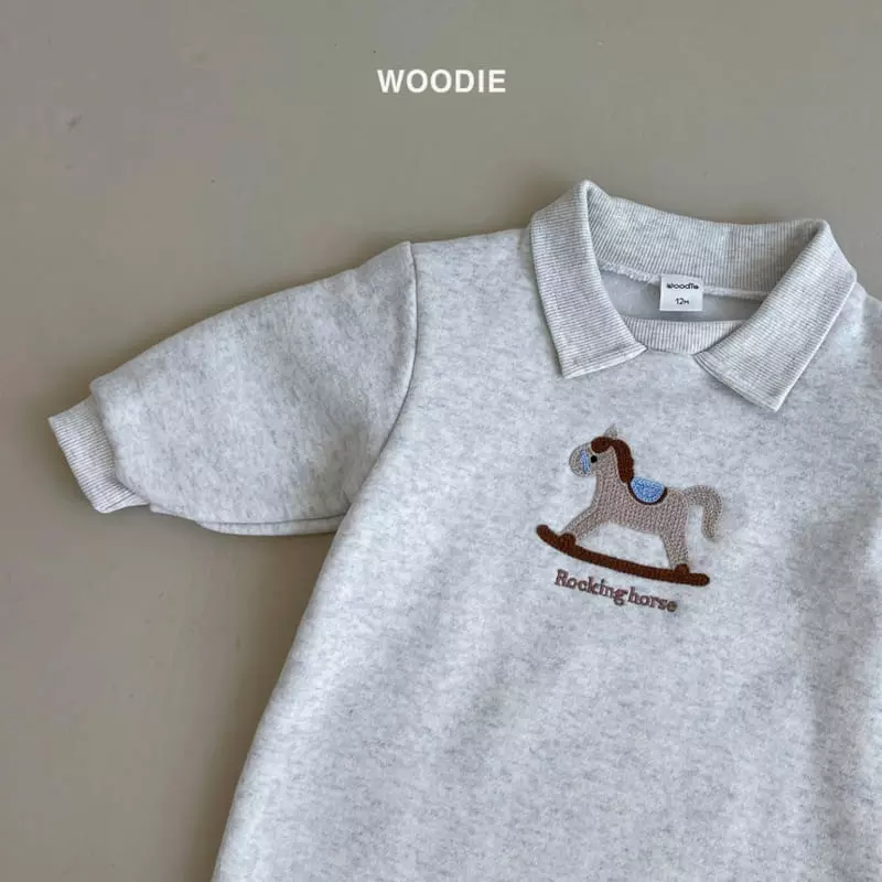 Woodie - Korean Baby Fashion - #babyoutfit - Merry Collar Bodysuit - 5