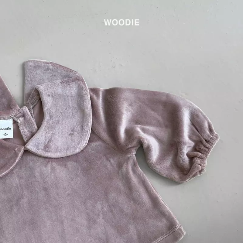 Woodie - Korean Baby Fashion - #babyoutfit - Veloure Collar Tee - 9