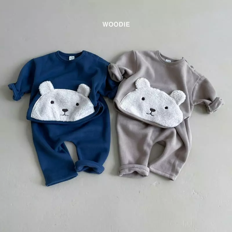 Woodie - Korean Baby Fashion - #babywear - Winny Bear Top Bottom Set