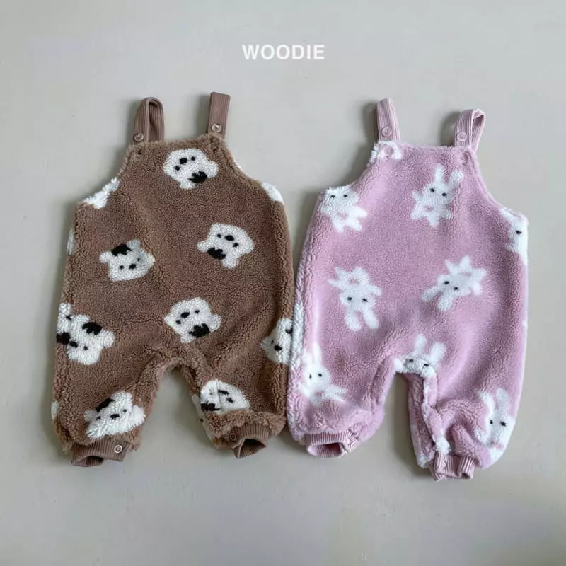 Woodie - Korean Baby Fashion - #onlinebabyboutique - Polar Bear Dungarees