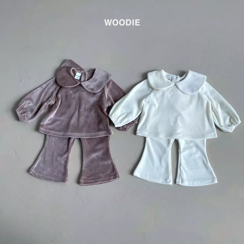 Woodie - Korean Baby Fashion - #onlinebabyboutique - Veloure Collar Tee - 11