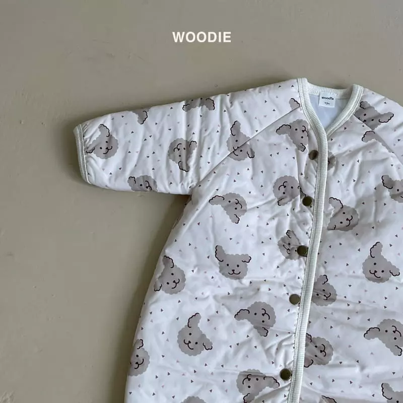 Woodie - Korean Baby Fashion - #onlinebabyboutique - Puppy Quilting Bodysuit - 3