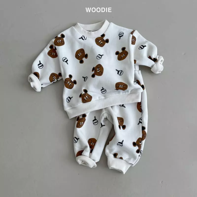Woodie - Korean Baby Fashion - #onlinebabyboutique - Squirrel Top Bottom Set