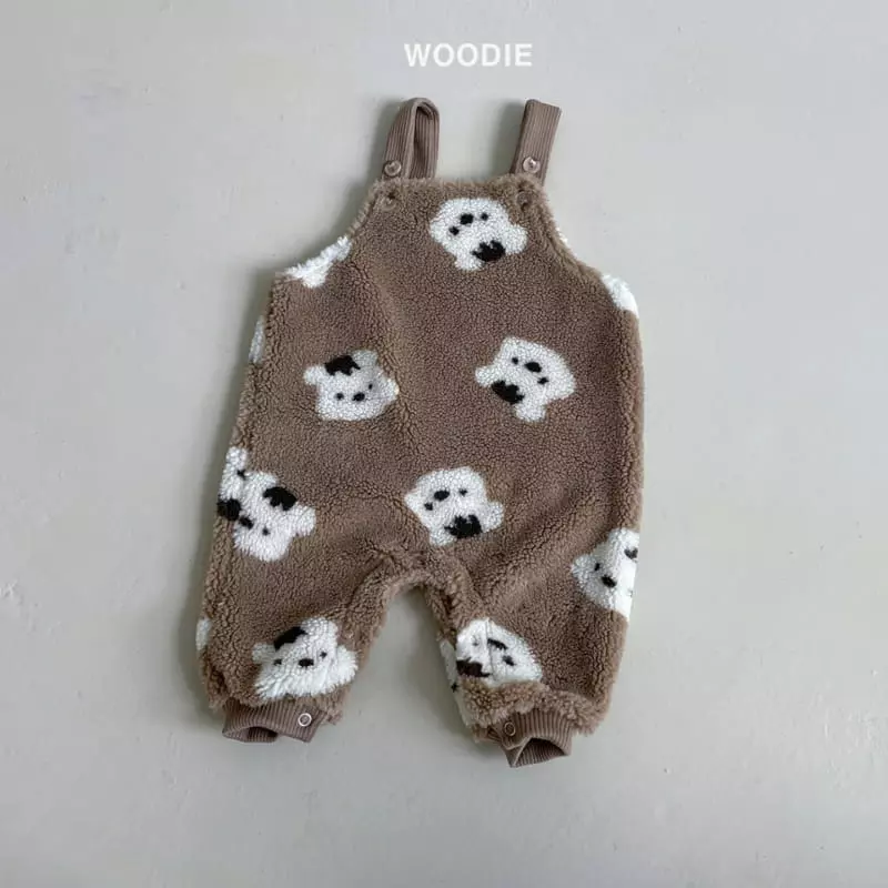 Woodie - Korean Baby Fashion - #onlinebabyshop - Polar Bear Dungarees - 2
