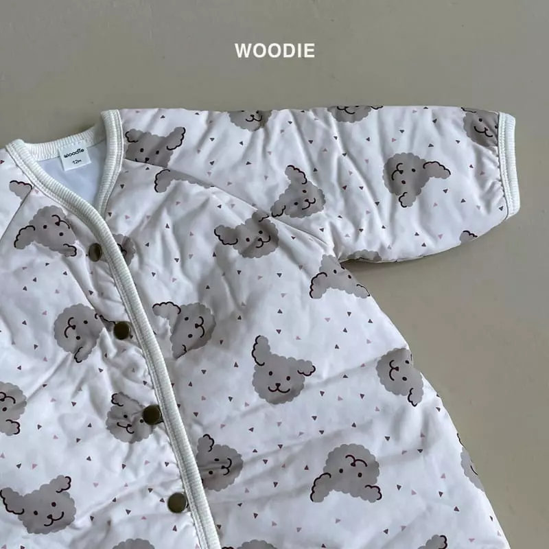 Woodie - Korean Baby Fashion - #onlinebabyboutique - Puppy Quilting Bodysuit - 4