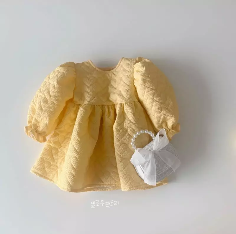 Yellow Factory - Korean Children Fashion - #kidzfashiontrend - Heart One-piece - 4