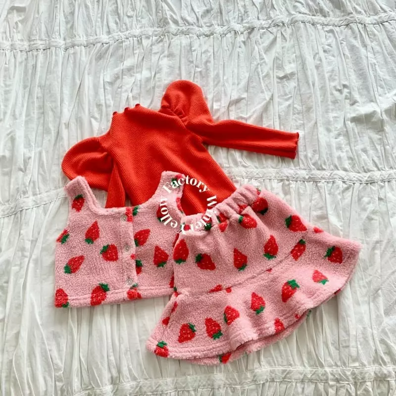 Yellow Factory - Korean Children Fashion - #childofig - Strawberry Set - 2