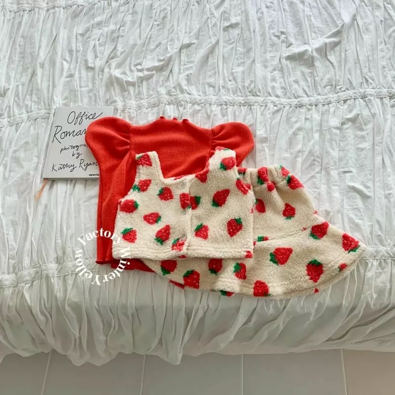 Yellow Factory - Korean Children Fashion - #childrensboutique - Strawberry Set - 4