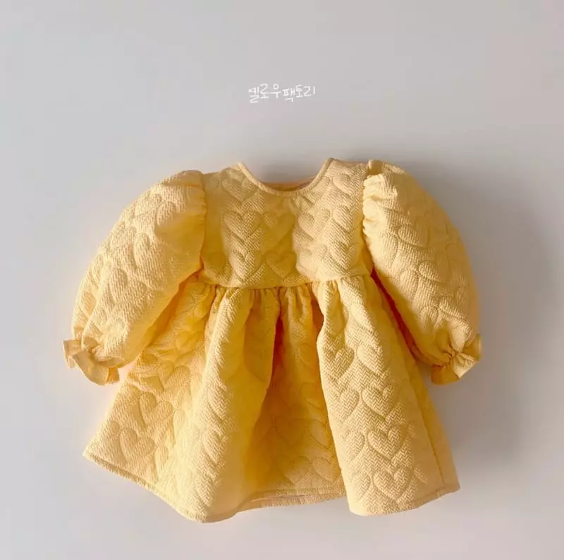 Yellow Factory - Korean Children Fashion - #kidzfashiontrend - Heart One-piece - 3
