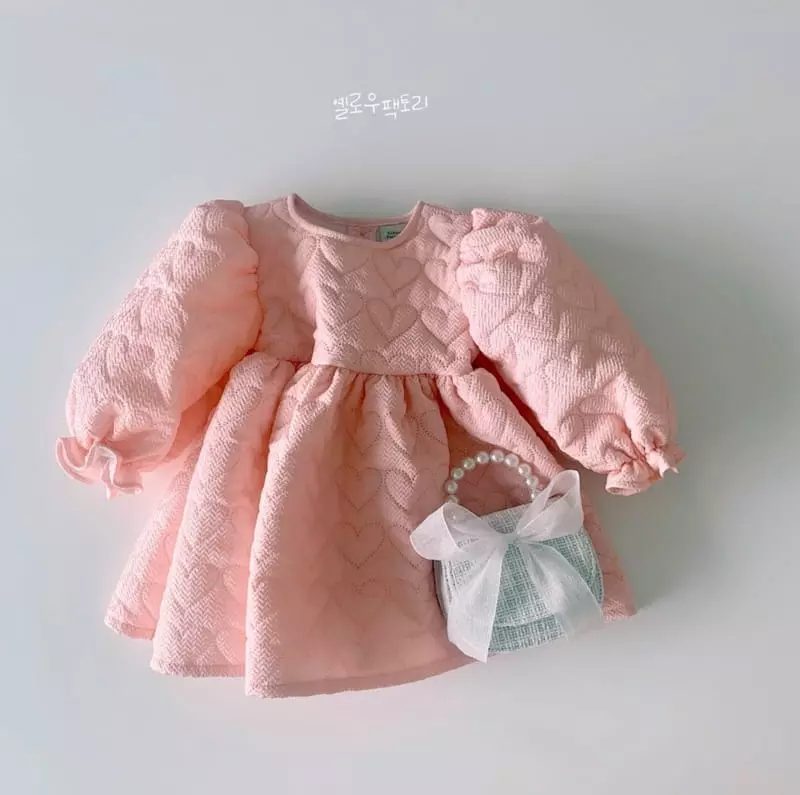 Yellow Factory - Korean Children Fashion - #littlefashionista - Heart One-piece - 5