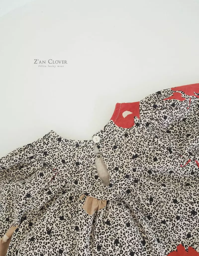 Zan Clover - Korean Children Fashion - #Kfashion4kids - Leopard Shirring Blouse - 7