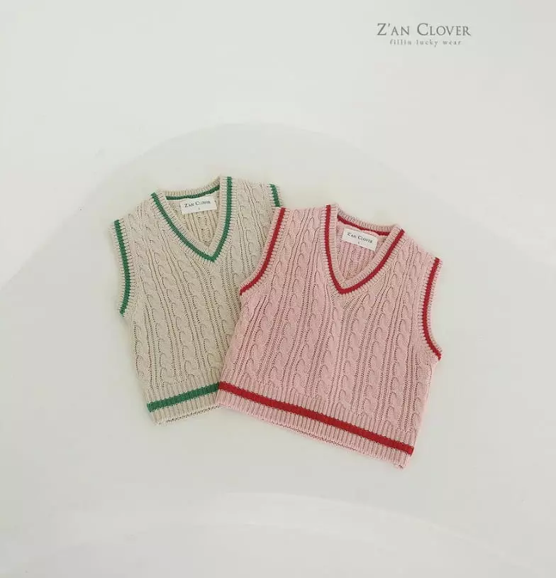 Zan Clover - Korean Children Fashion - #Kfashion4kids - Line Knit Vest - 9
