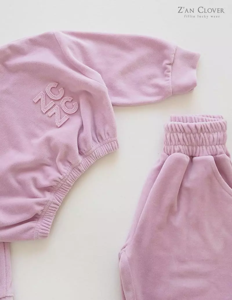 Zan Clover - Korean Children Fashion - #Kfashion4kids - Veloure Crop Set Up - 7