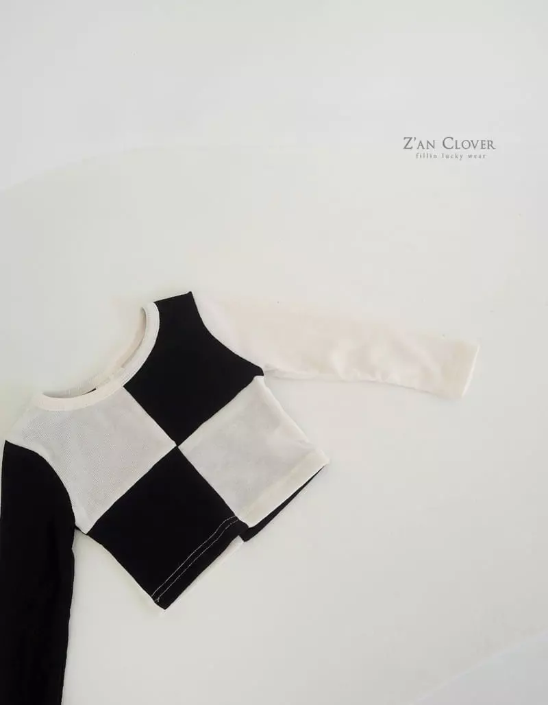 Zan Clover - Korean Children Fashion - #prettylittlegirls - Crop Block Tee - 4