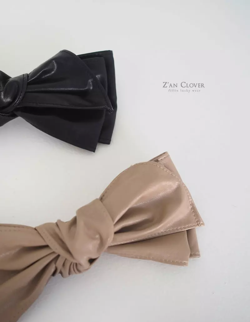 Zan Clover - Korean Children Fashion - #childofig - Leather Ribbon Tie Hairpin - 7