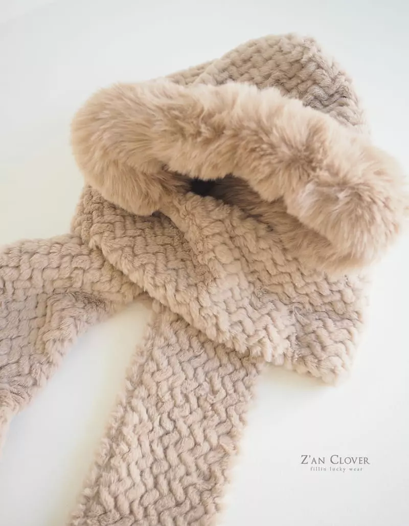 Zan Clover - Korean Children Fashion - #childofig - Cozy Hoody Long Muffler