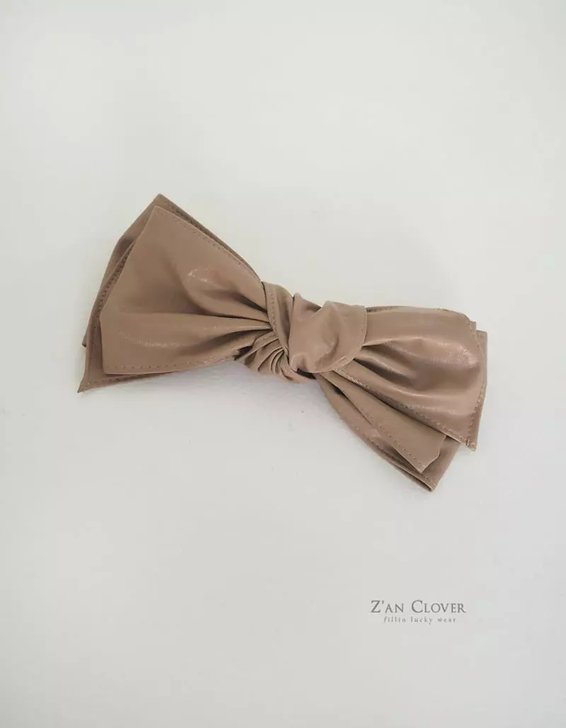 Zan Clover - Korean Children Fashion - #childrensboutique - Leather Ribbon Tie Hairpin - 8