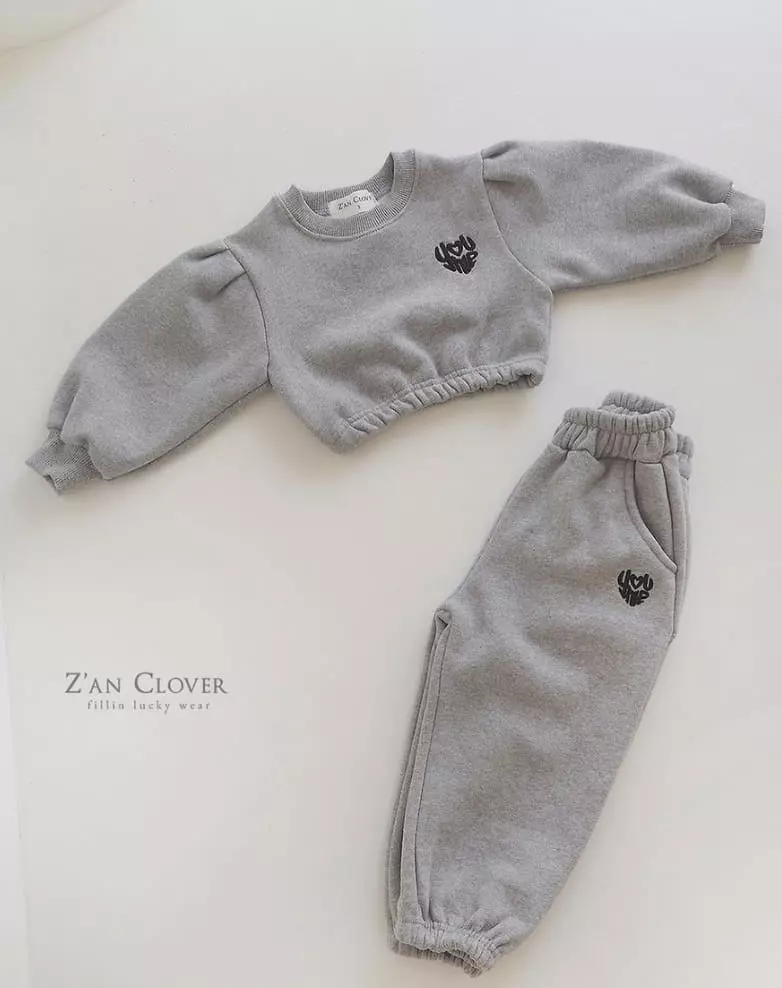 Zan Clover - Korean Children Fashion - #childrensboutique - U And Me Crop Set UP