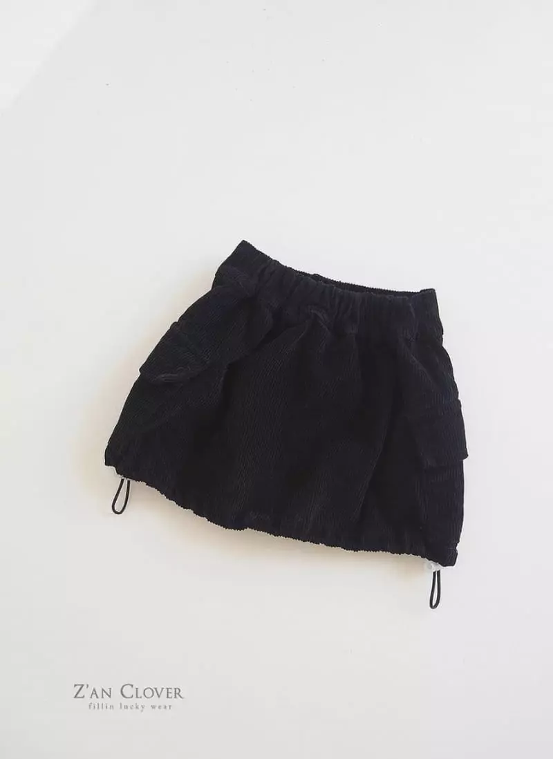 Zan Clover - Korean Children Fashion - #childrensboutique - Rib Cargo Skirt - 8