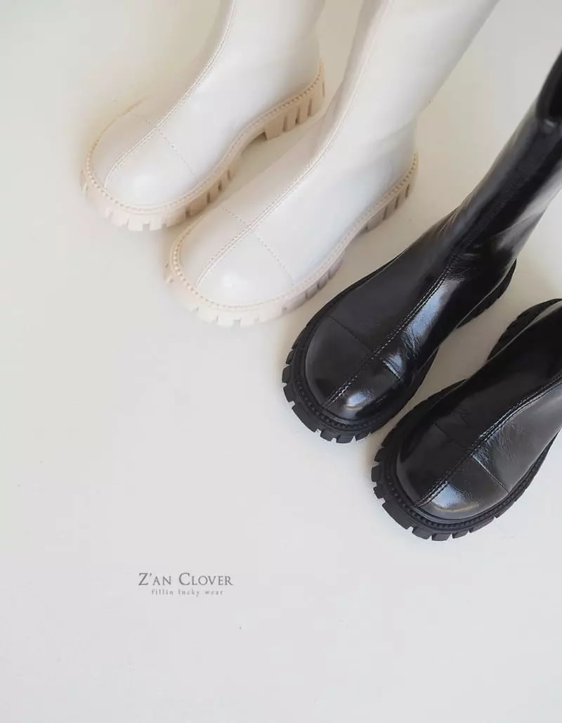 Zan Clover - Korean Children Fashion - #childrensboutique - Leather Long Boots