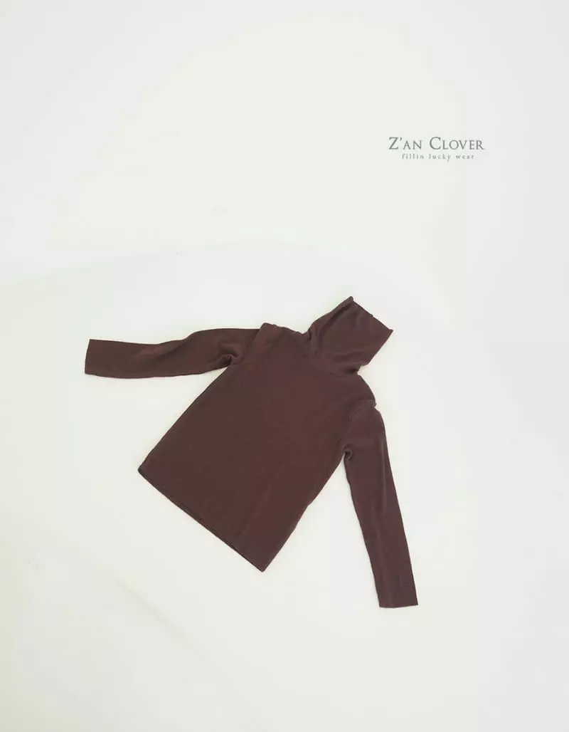 Zan Clover - Korean Children Fashion - #designkidswear - Easy Rib Turtleneck Tee - 9