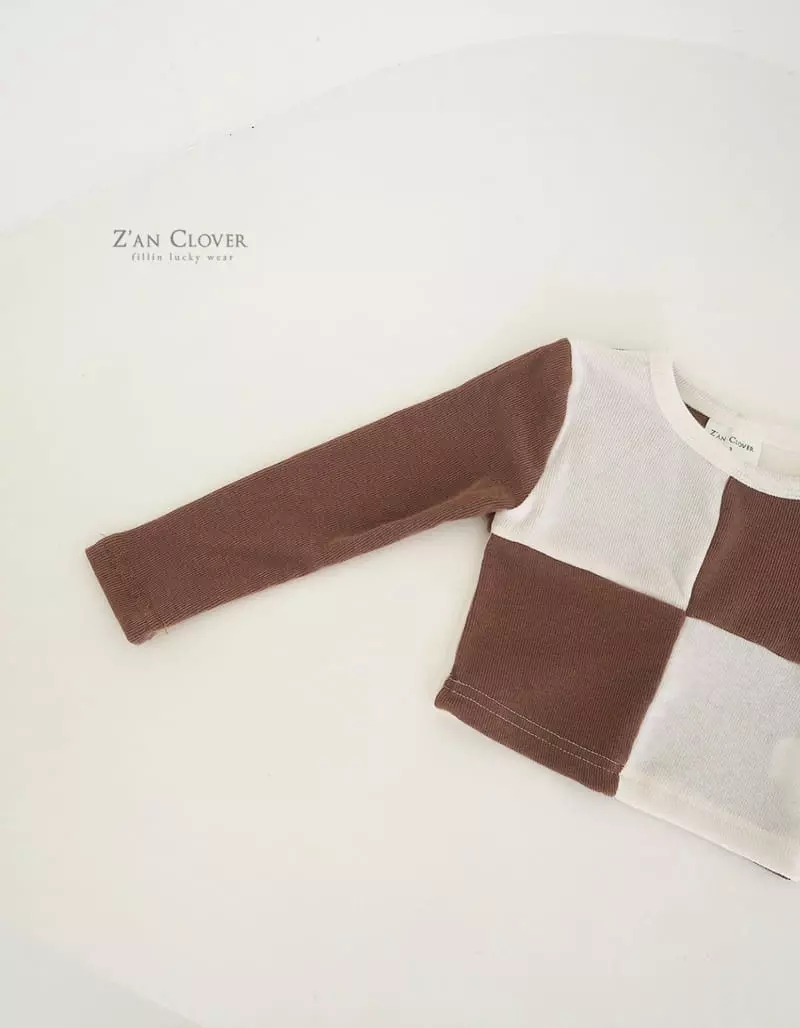 Zan Clover - Korean Children Fashion - #designkidswear - Crop Block Tee - 7