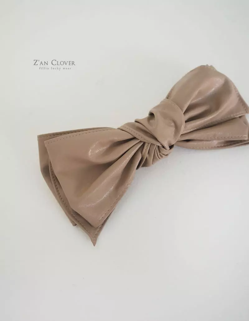Zan Clover - Korean Children Fashion - #designkidswear - Leather Ribbon Tie Hairpin - 9