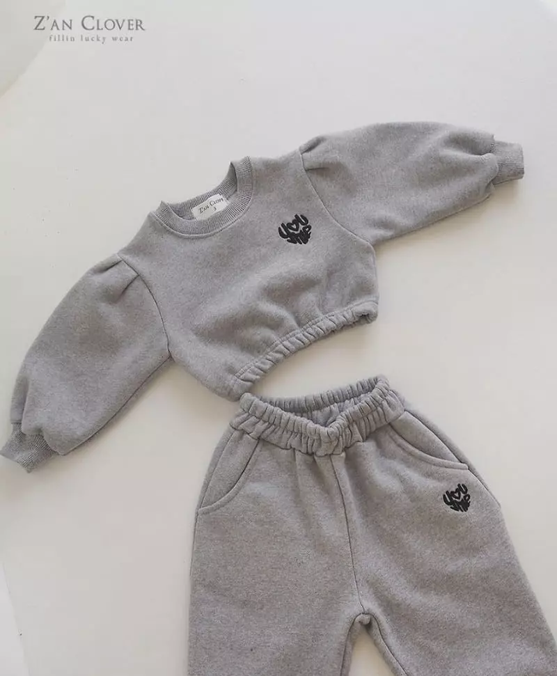 Zan Clover - Korean Children Fashion - #designkidswear - U And Me Crop Set UP - 2